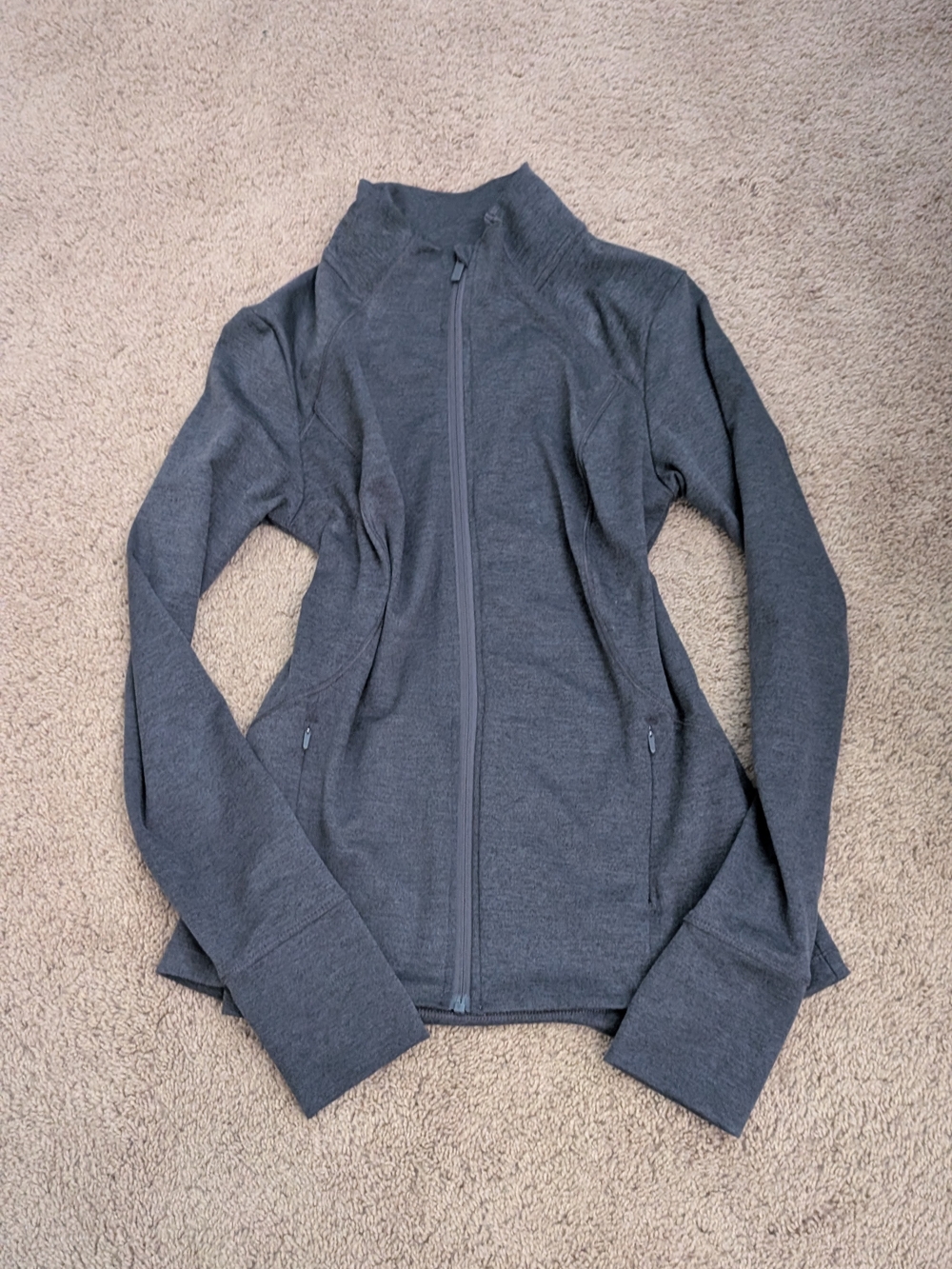 Women’s Slim Fit Full-Zip Jacket - Dark Gray